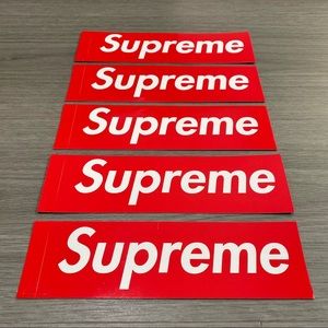 Lot of 5 Supreme Red Box Logo Vinyl BOGO Stickers